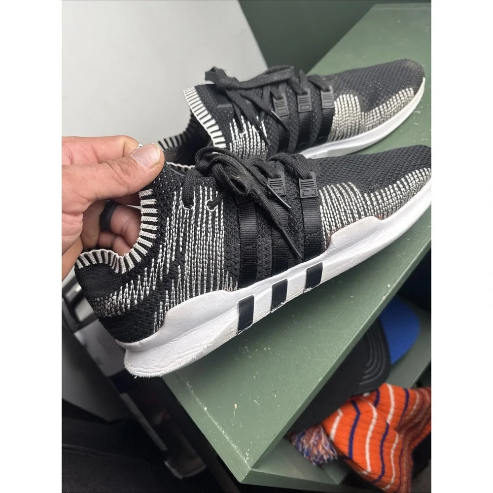 Adidas EQT Support ADV Primeknit Black White Men's Size 13 US Sneakers (BY9390)